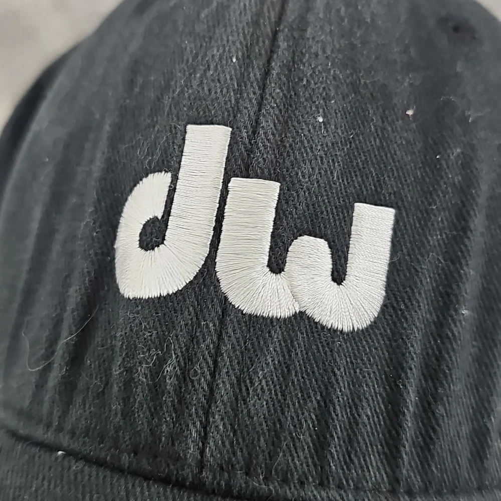 DW Drums Hat Flexfit Fitted Black Cap Sz L/XL 